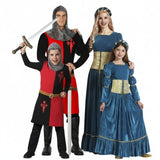 Grupo de Soldados e damas medievais