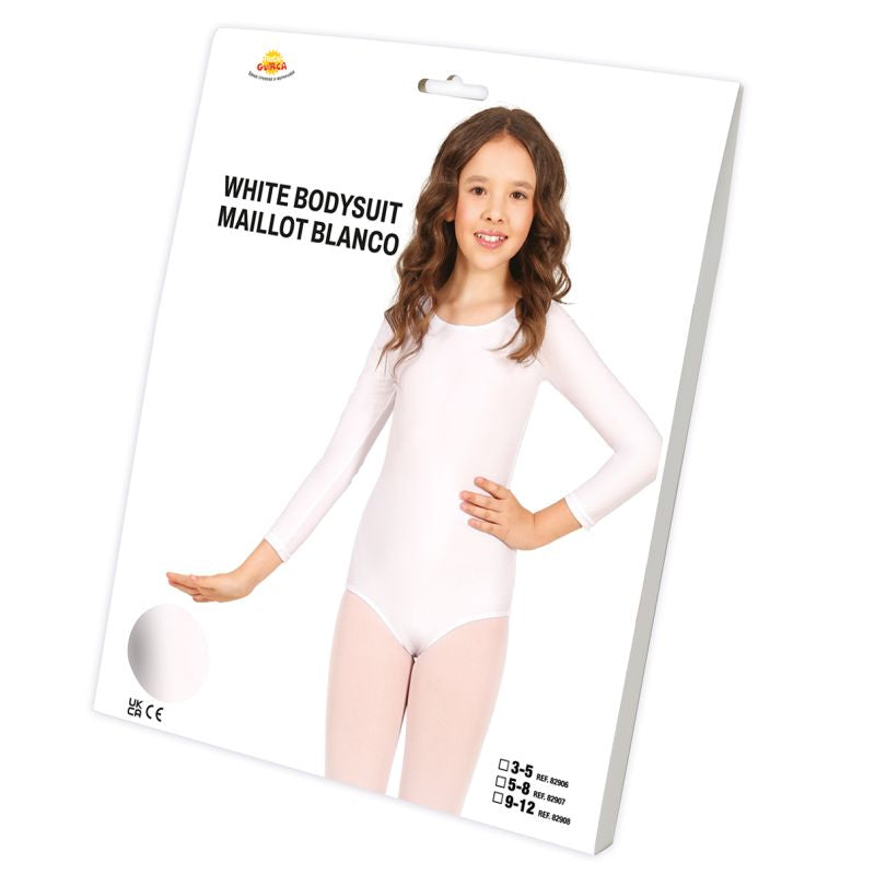 Disfraz de Body Blanco Manga Larga para niña Packaging