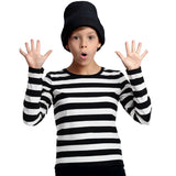 Camiseta de disfraz de Rayas blancas y negras infantil