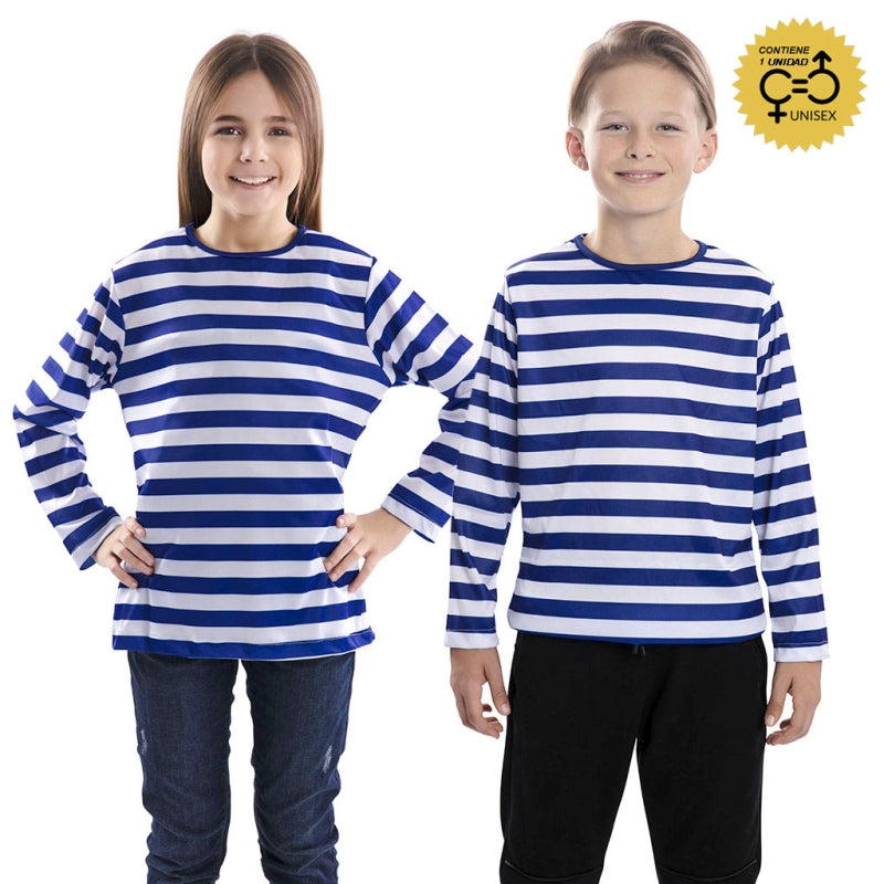 Camiseta de Rayas Azules y Blancas infantil Bis