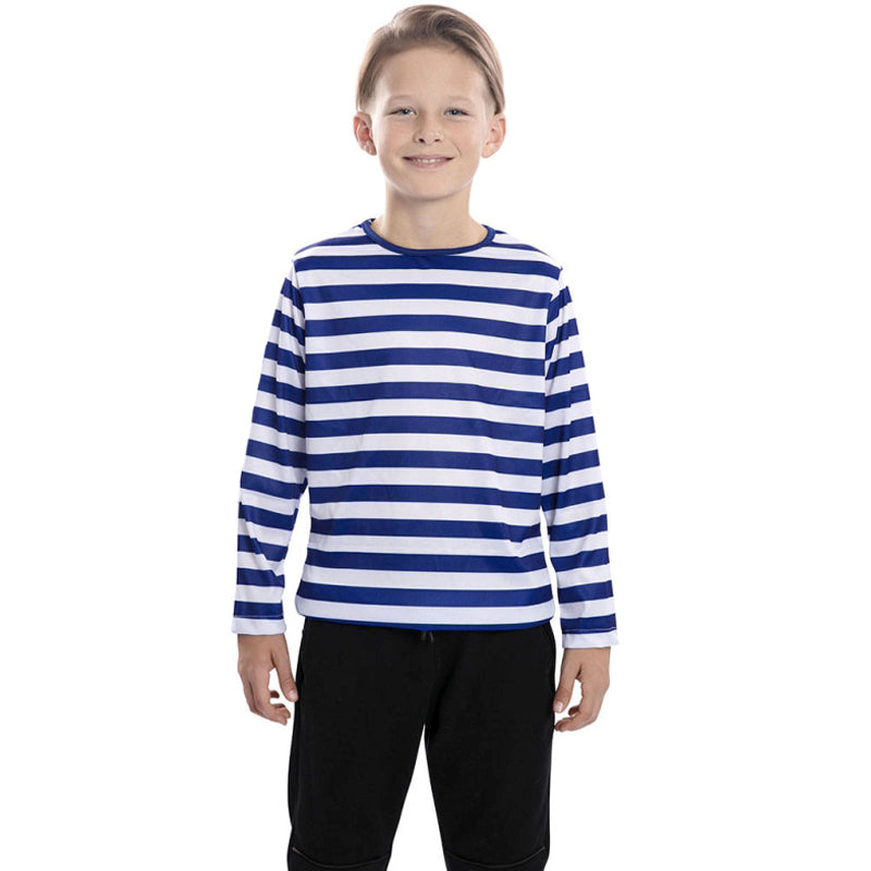 Camiseta de Rayas Azules y Blancas infantil
