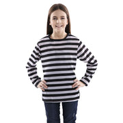 Camiseta de Rayas Negras y Blancas infantil