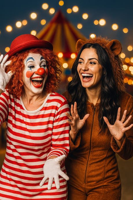 Fatos de palhaço e de circo para mulher