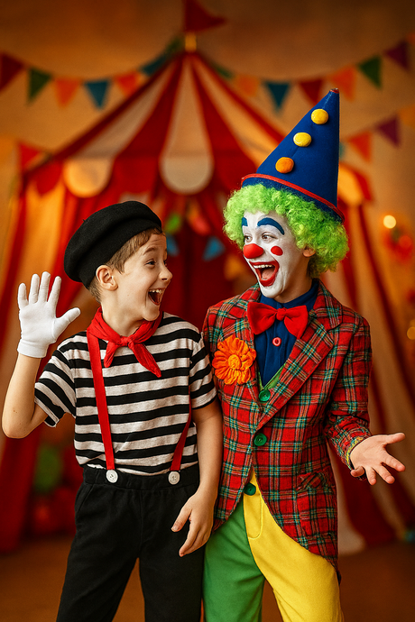 Palhaços e fatos de circo para meninos