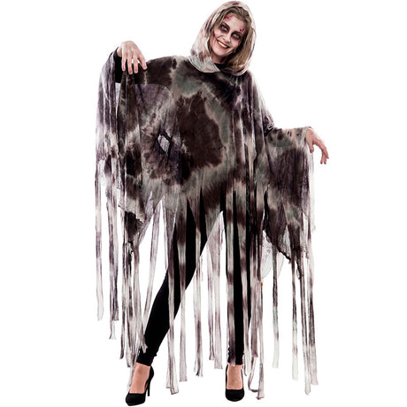 Disfraz Poncho Fantasma Siniestro Adulto Unisex mujer