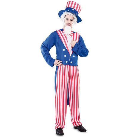 Disfraz de Tío Sam Americano para hombre