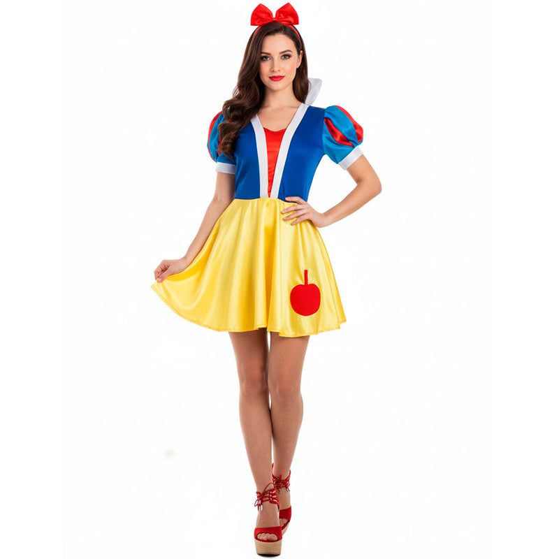 Disfraz de Blancanieves corto Manzana para mujer Bis