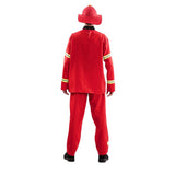 Disfraz Bombero Rojo Clásico adulto unisex Espalda