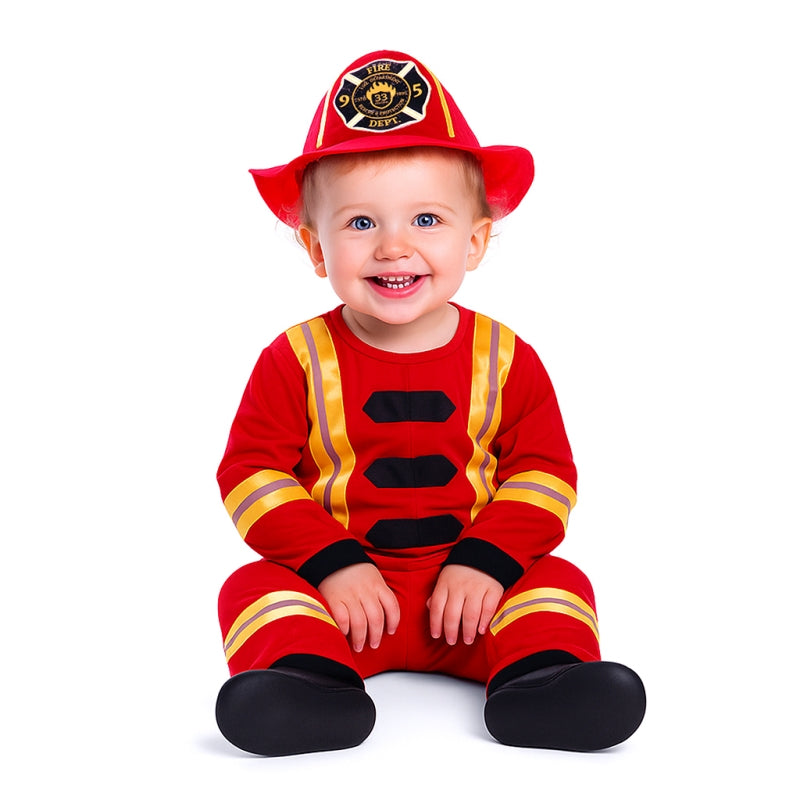 Disfraz de Bombero Rojo Clásico para bebé