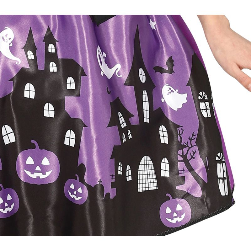 Disfraz de Bruja Nocturna para niña Detalle Bis