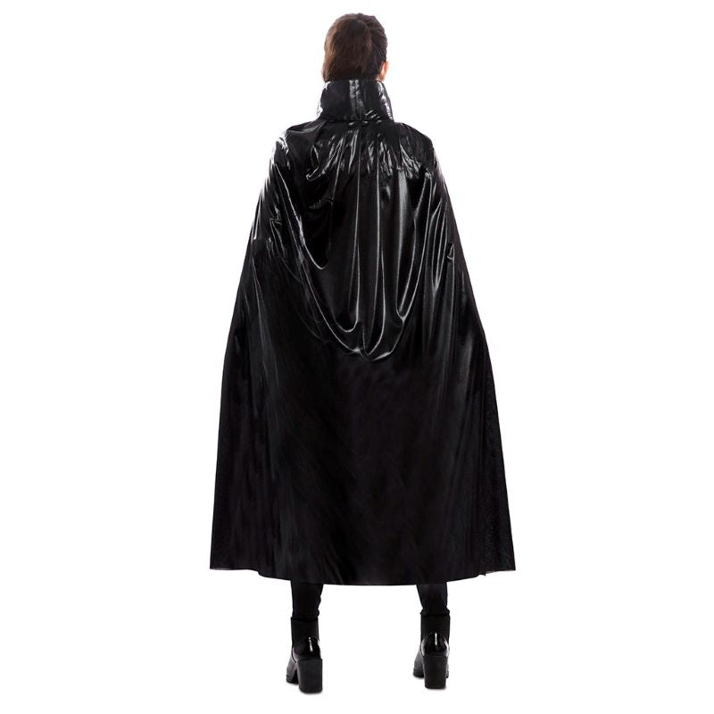 Disfraz de Capa Brillante Negra adulto unisex Espalda