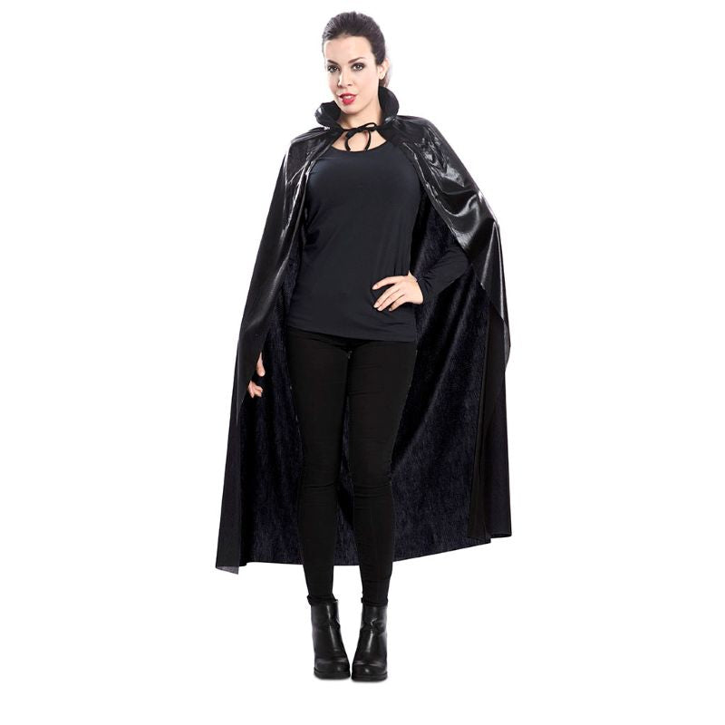 Disfraz de Capa Brillante Negra adulto unisex