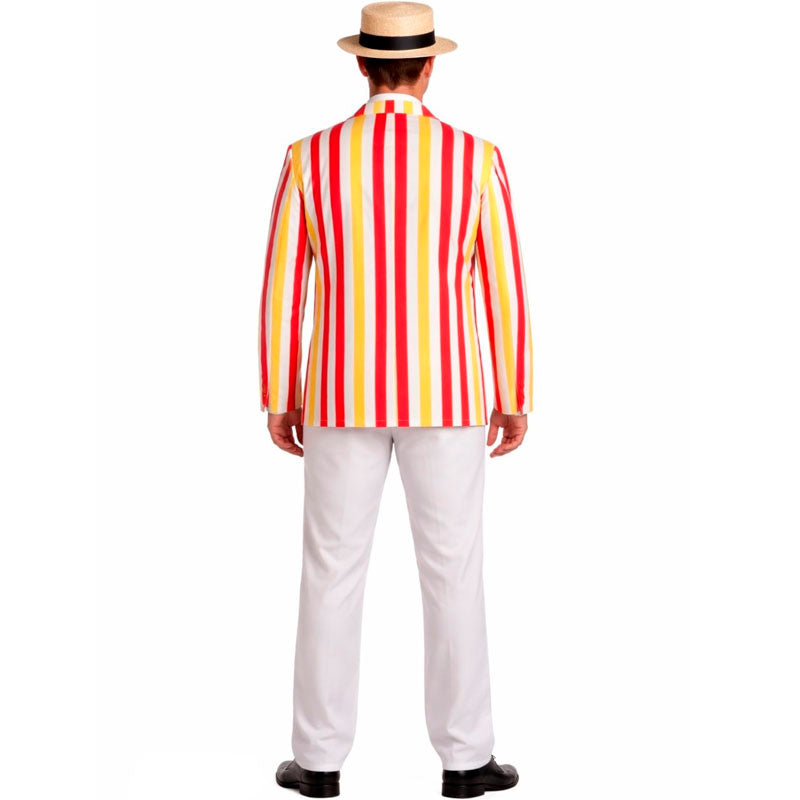 Disfraz de Bert Poppins a rayas para hombre espalda