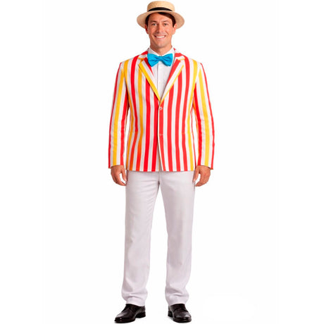 Disfraz de Bert Poppins a rayas para hombre
