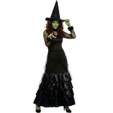 Disfraz de Bruja negra elegante para mujer