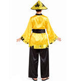 Disfraz de China Amarillo espalda