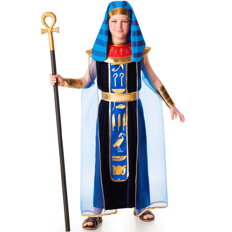 Disfraz de Egipcio terciopelo azul para niño