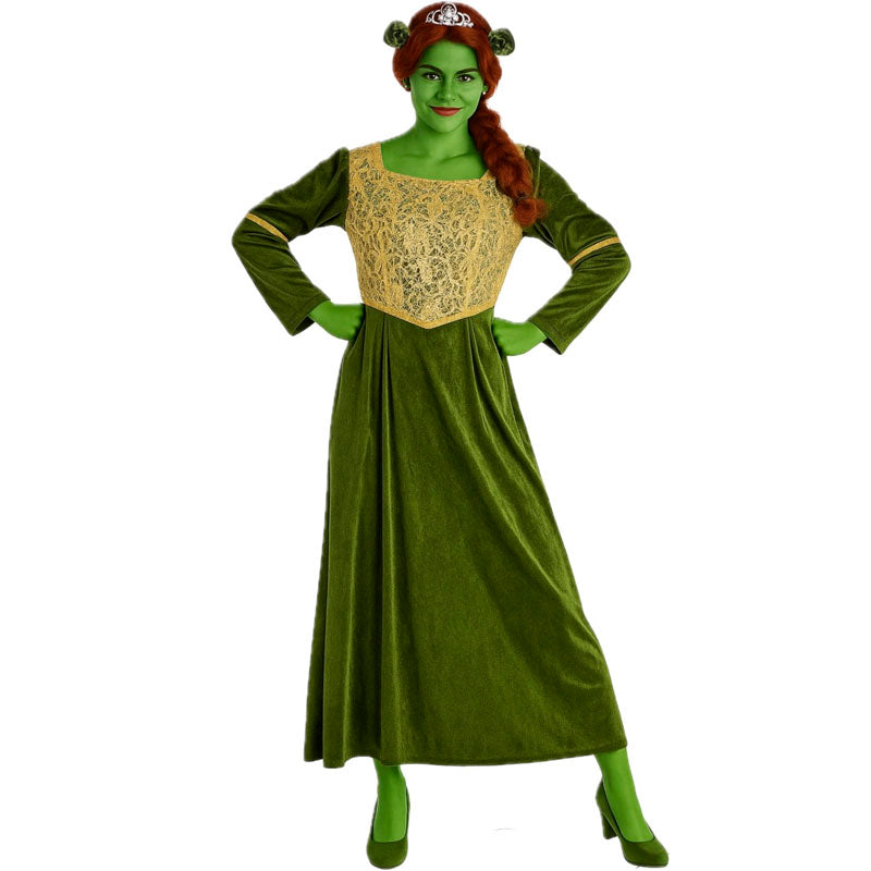 Green Fiona Shrek Deguisement Smiffys Shrek Fiona Costume Adult, Green Dress, Wig Headband, Official Shrek Princess Green Fiona Shrek Deguisement Smiffys Shrek Fiona Costume Adult, Green Dress, Wig Headband, Official Shrek Princess