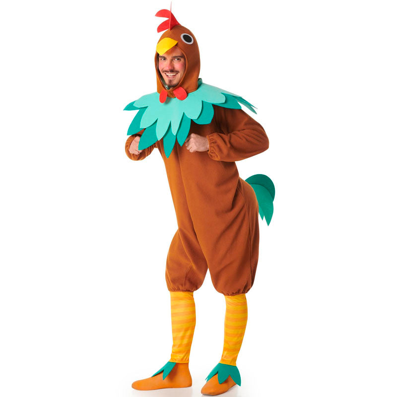 Disfraz de Gallo marrón para hombre