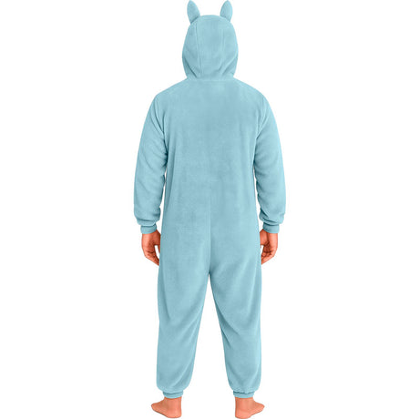 Disfraz de Labubu azul para hombre Espalda