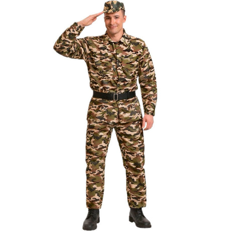 Disfraz de Militar Camuflaje para hombre