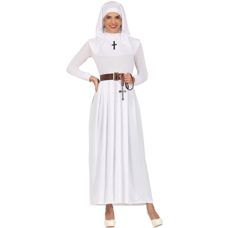 Disfraz de Monja blanca para mujer
