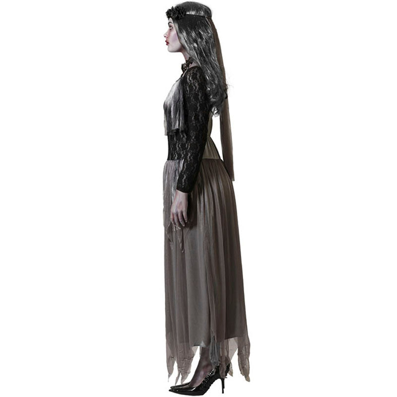 Disfraz de Novia zombie gris para mujer Perfil