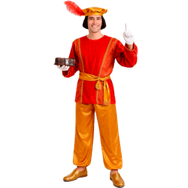 Disfraz de Paje Rojo Rey Gaspar para hombre