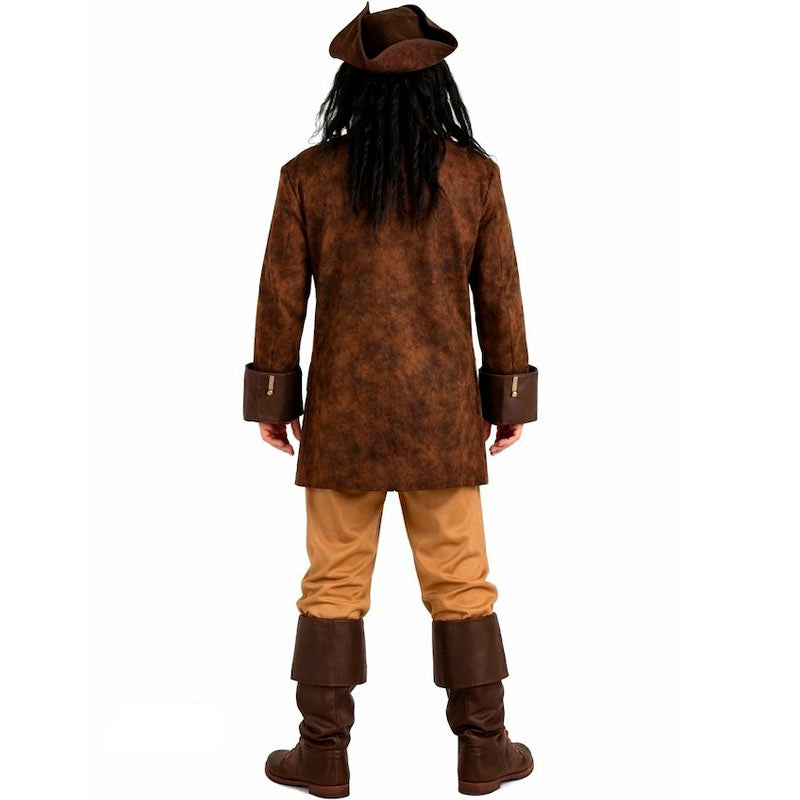 Disfraz de Pirata Black Sam para hombre espalda