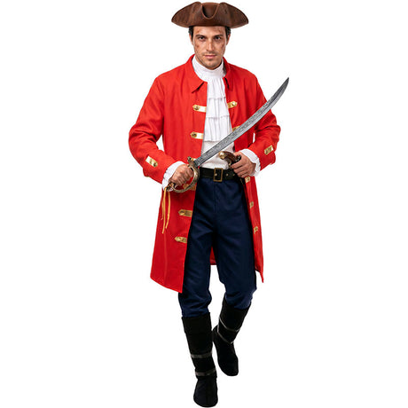Disfraz de Pirata Garfio elegante para hombre dorso