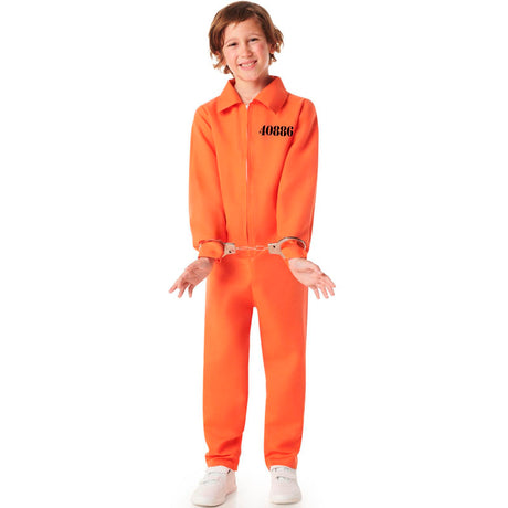 Disfraz de Preso Convicto naranja infantil