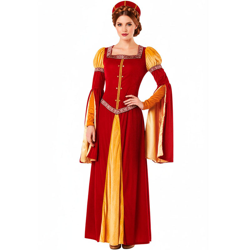 Disfraz de Princesa Medieval granate para mujer Bis
