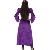 Disfraz de Princesa Medieval morada para mujer Espalda