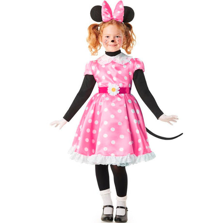 Disfraz de Ratoncita Minnie rosa para niña