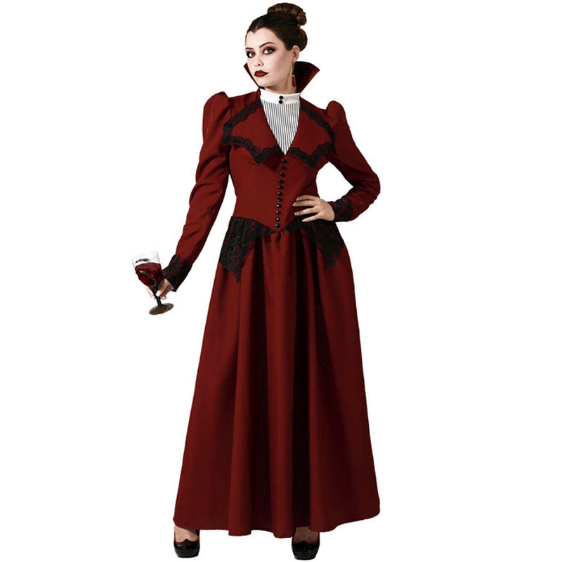 Disfraz de Vampiresa burdeos para mujer