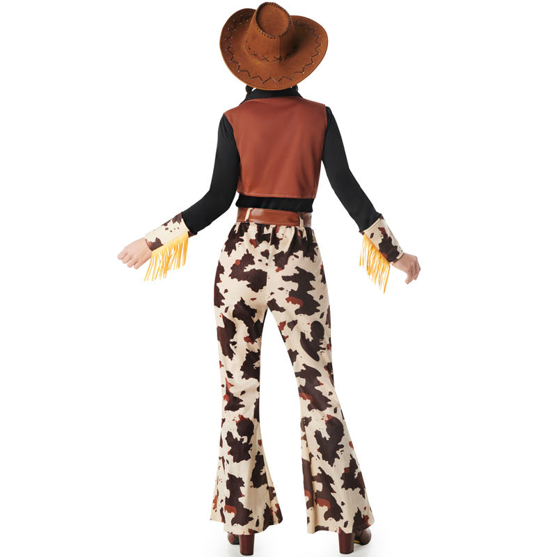 Disfraz de Vaquera Rancho fuerte para mujer Espalda