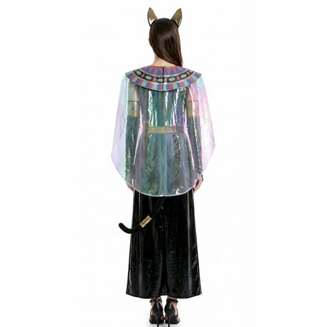 Disfraz de Diosa Anubis negro para mujer Espalda