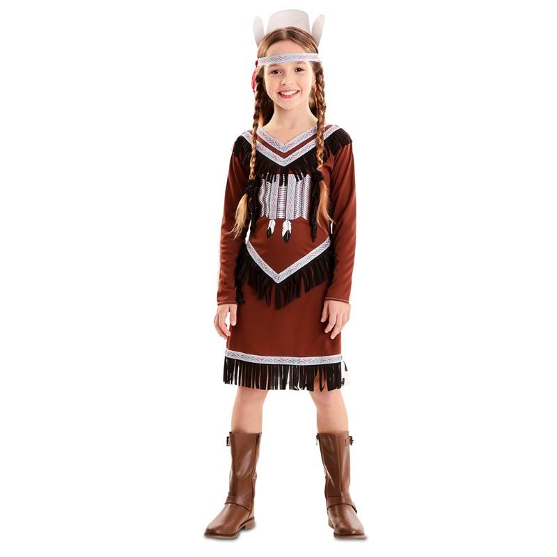 Disfraz Doble de India y Vaquera para niña India