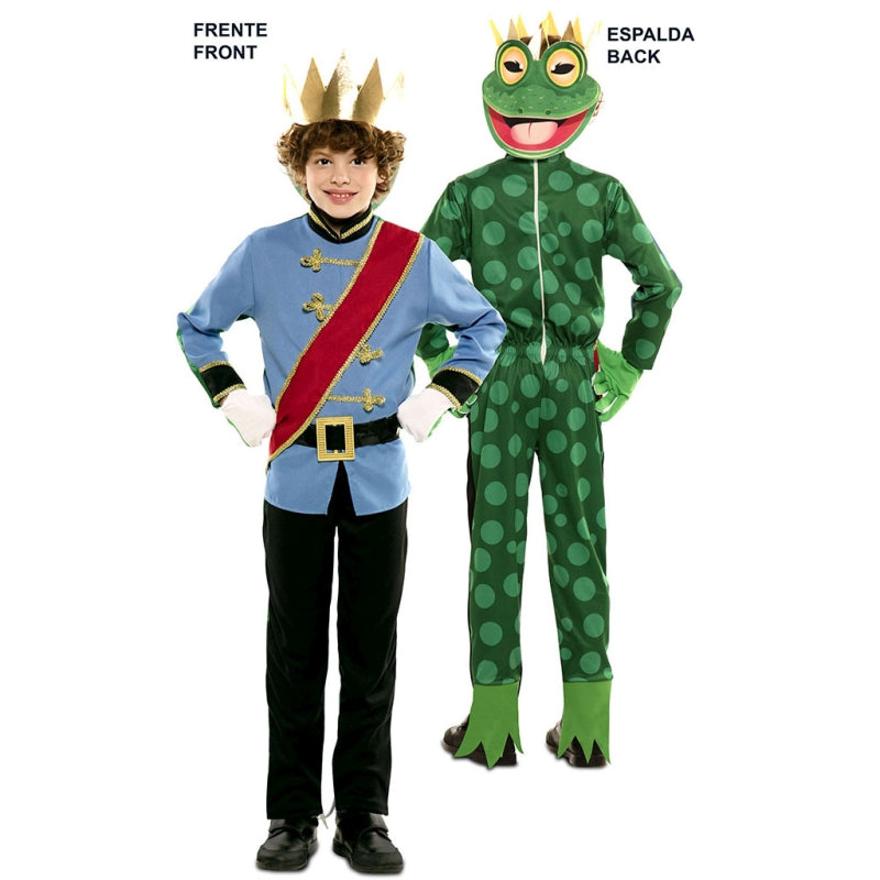 Disfraz Doble de Príncipe y Rana para niño