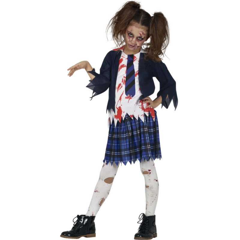 Disfraz de Estudiante Zombie Terror para niña