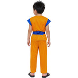 Disfraz de Guerrero Manga Naranja para niño Espalda