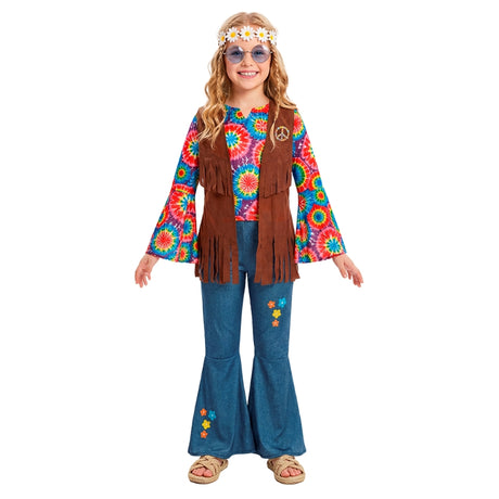 Disfraz de Hippie Chill para niña