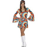 Disfraz de Hippie Happy Vibes para mujer