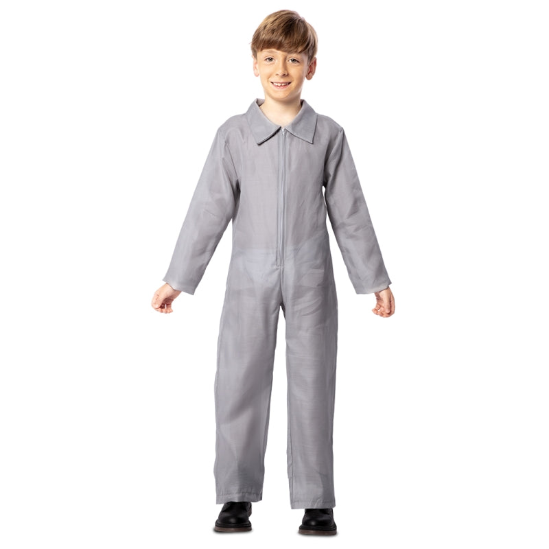 Disfraz de Mono de Trabajo Gris infantil