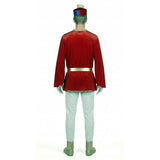 Disfraz de Paje rojo de Oriente para hombre Espalda