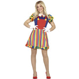Disfraz de Payasa Multicolor para mujer