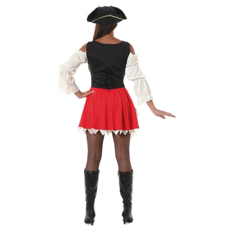 Disfraz de Pirata Charlotte para mujer Espalda
