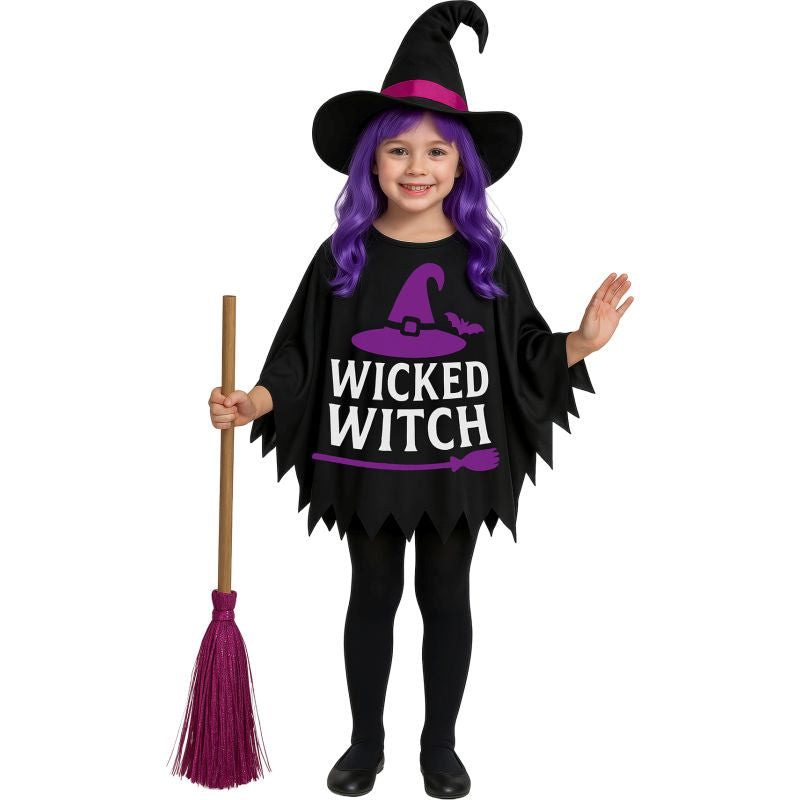 Disfraz de Poncho Bruja Malvada para niña