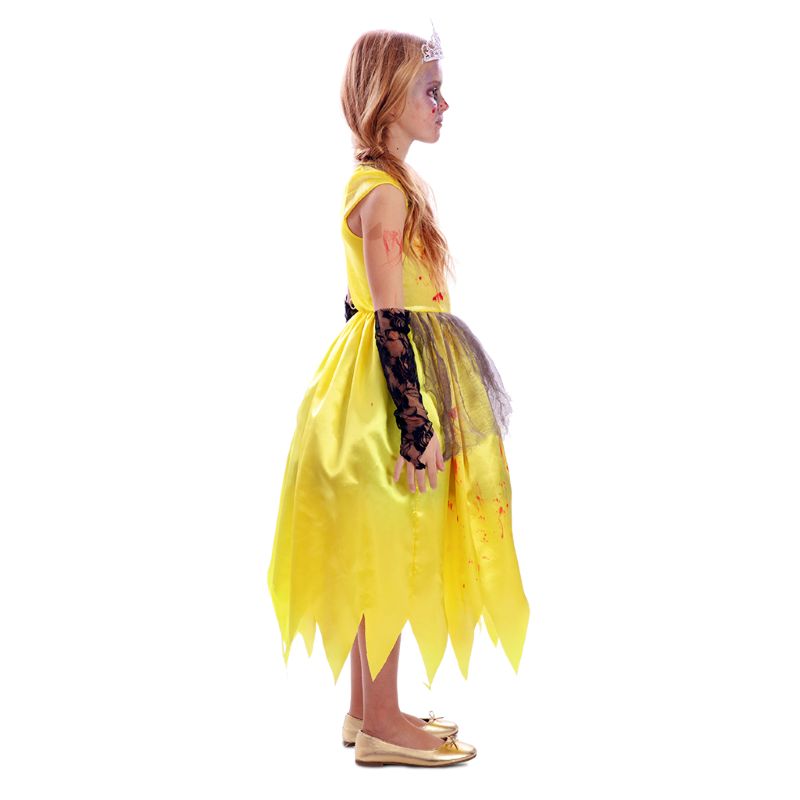 Disfraz de Princesa Amarilla Zombie para niña Perfil