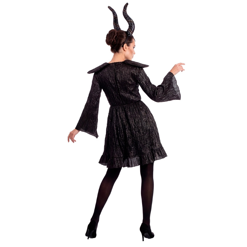 Disfraz de Reina Oscura Maléfica para mujer Espalda